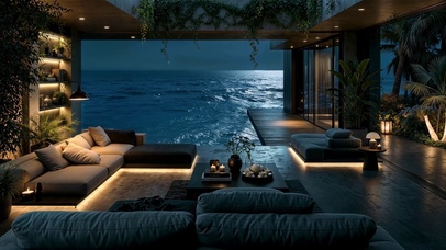 夜色海景
