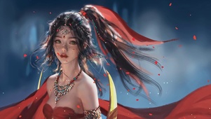 唯美花瓣女孩