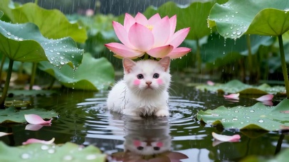 雨天猫咪