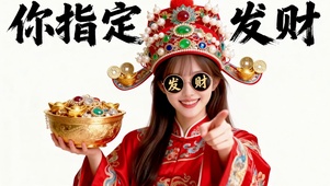 你指定发财财神美女