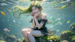水中少女CG