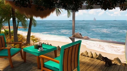 春季海滩咖啡馆