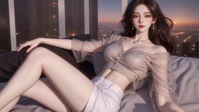 黄昏都市长腿少女