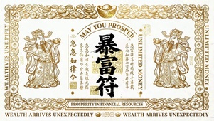 暴富符财神招财好运壁纸