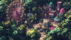 游乐公园旋转摩天轮