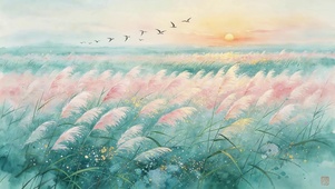 唯美的芦苇