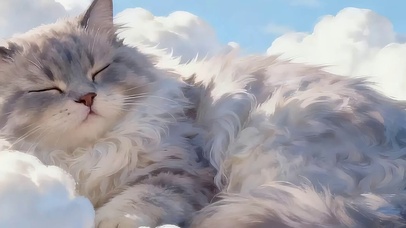 可爱猫咪带鱼屏