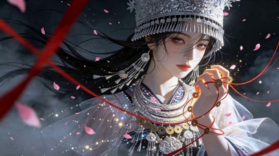 苗族银饰古风女神