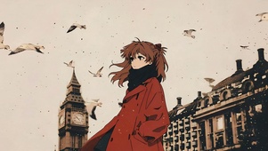 巴黎街头 明日香 伫立