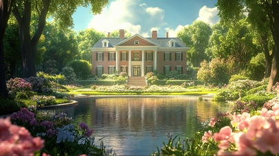 蓝天阳光鲜花庄园