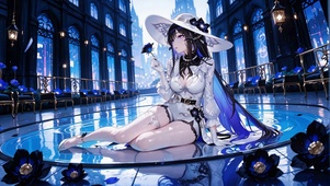 蓝调黑蓝玫瑰大丽花