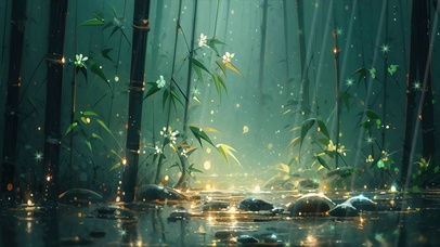 动漫风景壁纸 竹