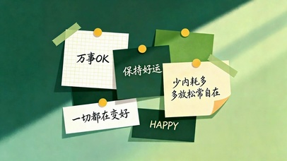 万事OK治愈励志便签壁纸