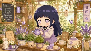 Q版日向雏田治愈花房