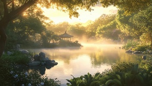 城市古镇绿色生态公园