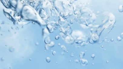 4K 高清 浮出气泡的纯蓝水