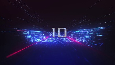 蓝色科技炫酷倒计时