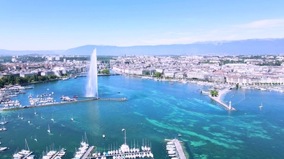 4K 高清 瑞士日内瓦湖