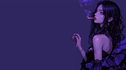 抽烟少女