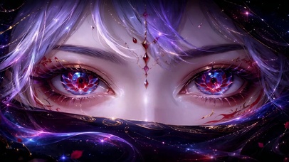 幻莲紫眸星河眨眼动态