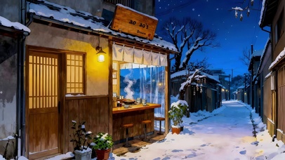 雪景小巷