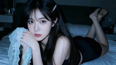 氛围感居家美女