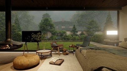 民社方案 下雨天壁炉