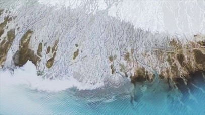 4K新疆班迪尔蓝湖山河风光