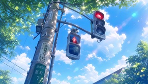 动漫红绿灯