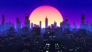 夕阳下的城市
