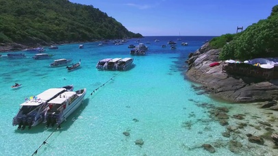 4K 高清 泰国拉查岛海滩