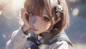 午后光斑少女