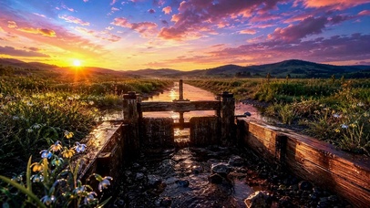 夕照溪谷