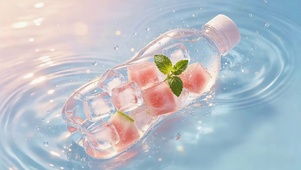 小清新水面冰块