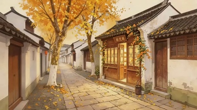 清晨小巷
