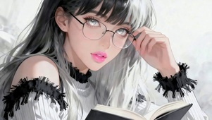 戴眼镜女孩