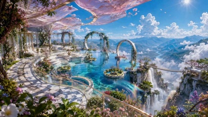 云端梦幻花境观景台