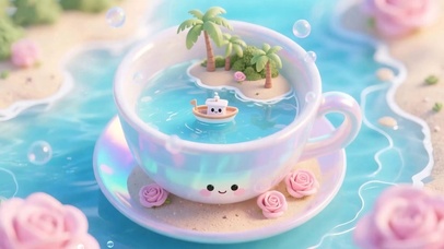 夏天小清新河流