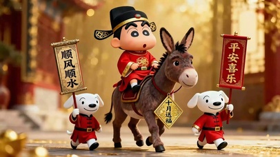 超可爱治愈小新游街~十月送福！