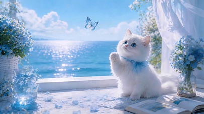 海窗猫语 治愈