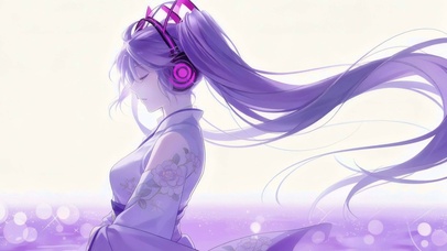 二次元耳机少女