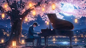樱花树下钢琴
