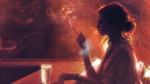 吸烟的女孩