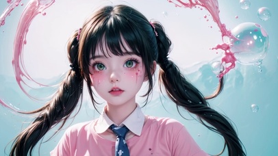 双马尾女孩