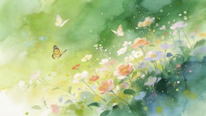 鲜花蝴蝶