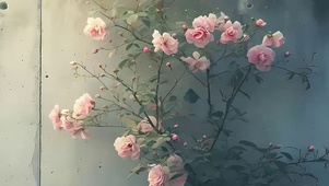 简约护眼花草带鱼屏