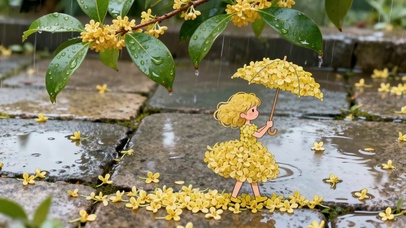 桂花雨女孩