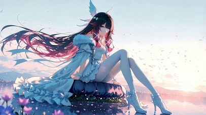 动漫女孩循环动画壁纸