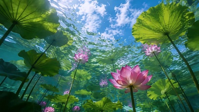 摇曳的荷塘 4K