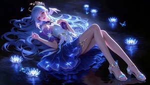 冰莲幽夜-知更鸟